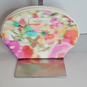 Kate Spade Floral Cosmetic Pouch - Pink, Green, Cream
